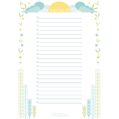 Flowering Checklist Pad